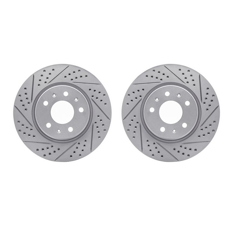 2002-46009 Geoperformance Drilled/Slotted Brake Rotors, 2003-2008 GM, Position: Front
