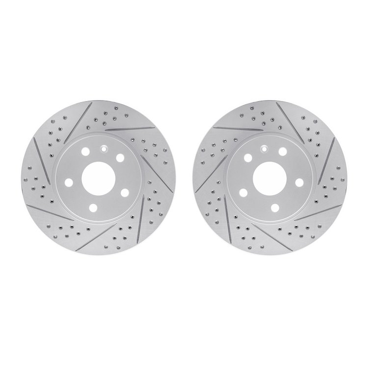 2002-46013 Geoperformance Drilled/Slotted Brake Rotors, 2008-2014 GM, Position: Front