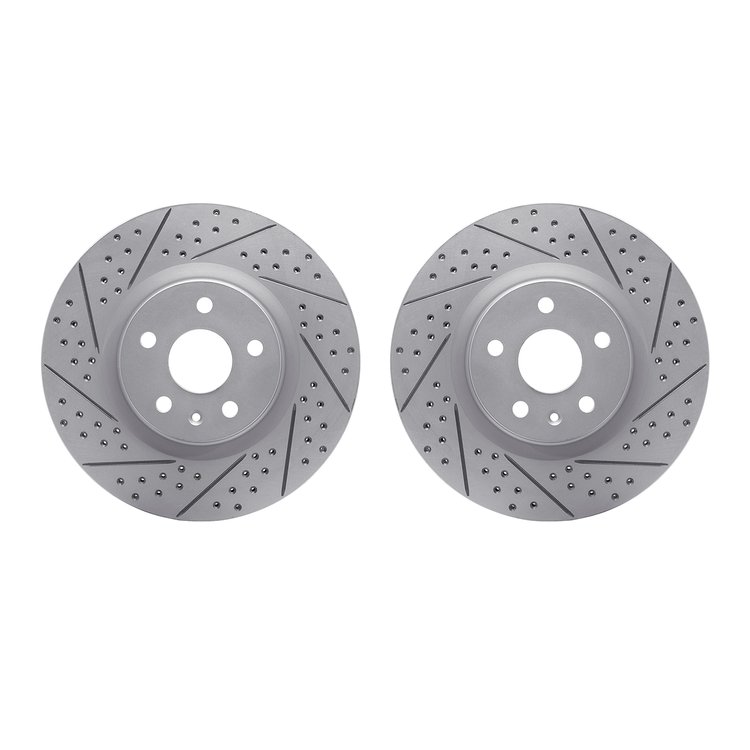2002-46014 Geoperformance Drilled/Slotted Brake Rotors, 2008-2017 GM, Position: Front