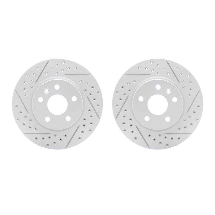 2002-47010 Geoperformance Drilled/Slotted Brake Rotors, Fits Select GM, Position: Front