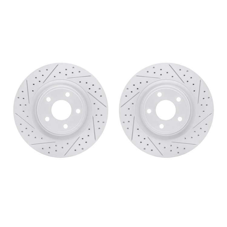 2002-47016 Geoperformance Drilled/Slotted Brake Rotors, 2007-2010 GM, Position: Front