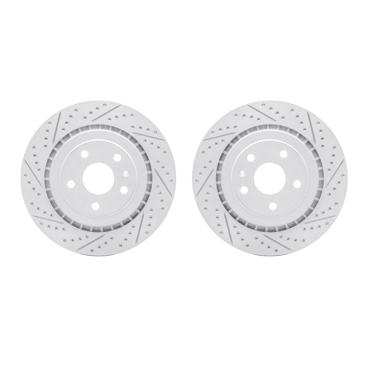 2002-47029 Geoperformance Drilled/Slotted Brake Rotors, 2006-2009 GM, Position: Front