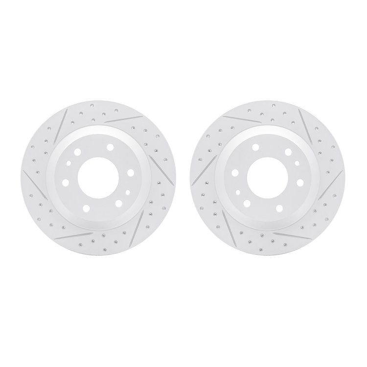 2002-48002 Geoperformance Drilled/Slotted Brake Rotors, 2002-2005 GM, Position: Front