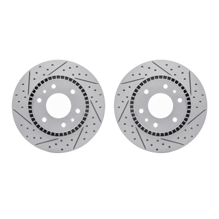 2002-48004 Geoperformance Drilled/Slotted Brake Rotors, 2006-2009 GM, Position: Front