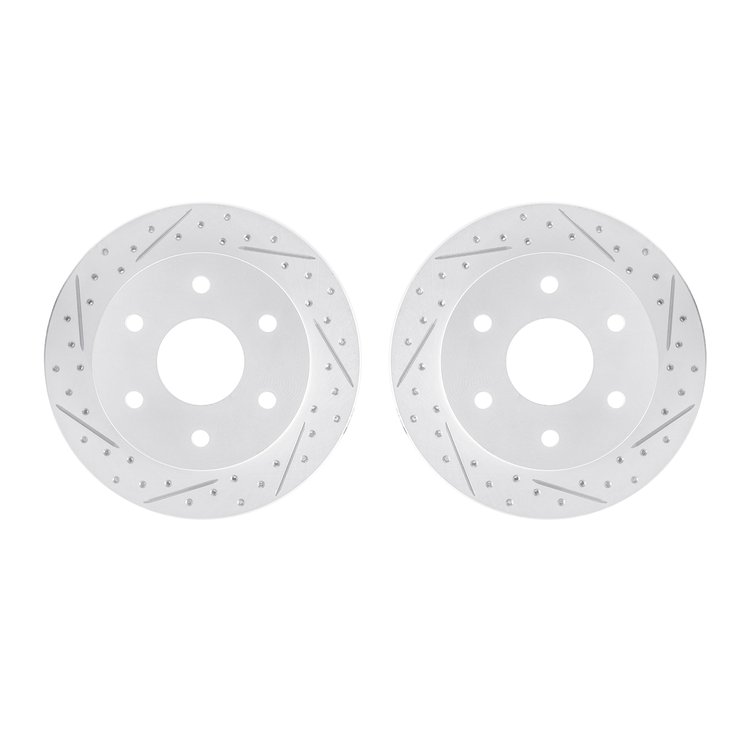 2002-48007 Geoperformance Drilled/Slotted Brake Rotors, 1988-2000 GM, Position: Front
