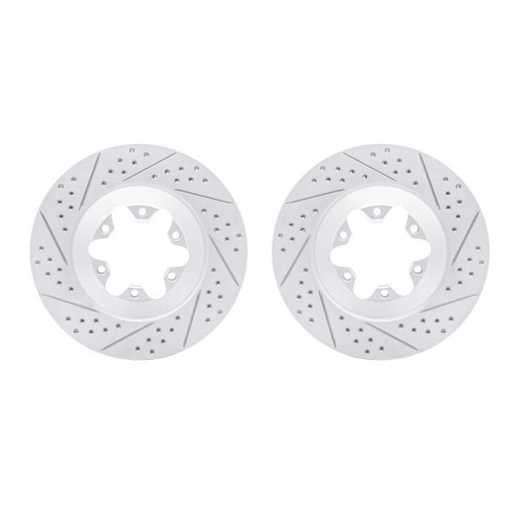 2002-48024 Geoperformance Drilled/Slotted Brake Rotors, 2009-2012 GM, Position: Front