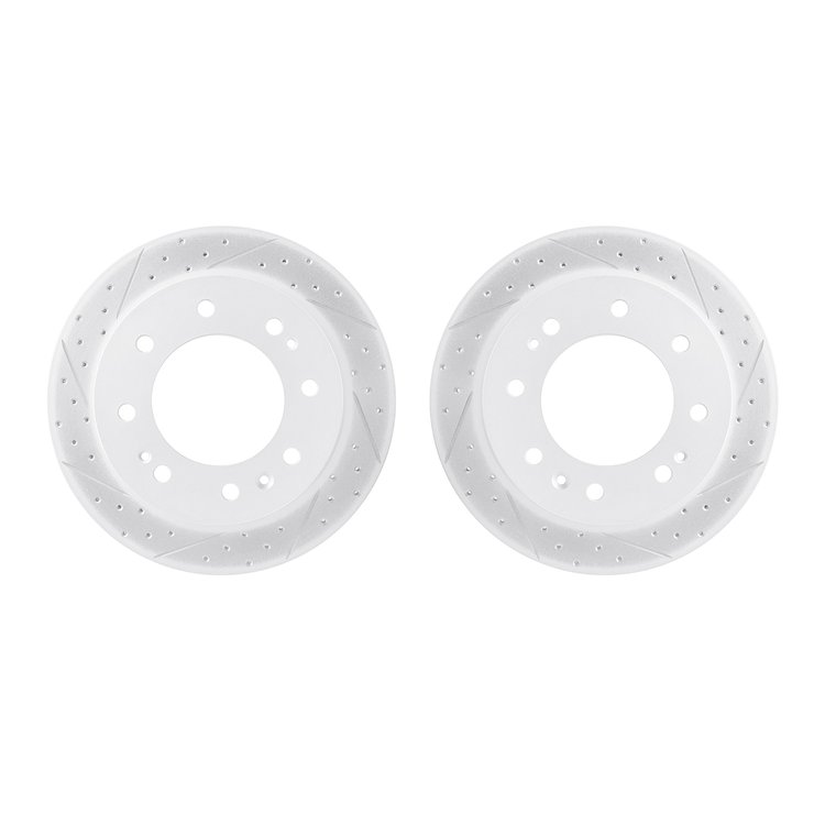 2002-48027 Geoperformance Drilled/Slotted Brake Rotors, Fits Select GM, Position: Front