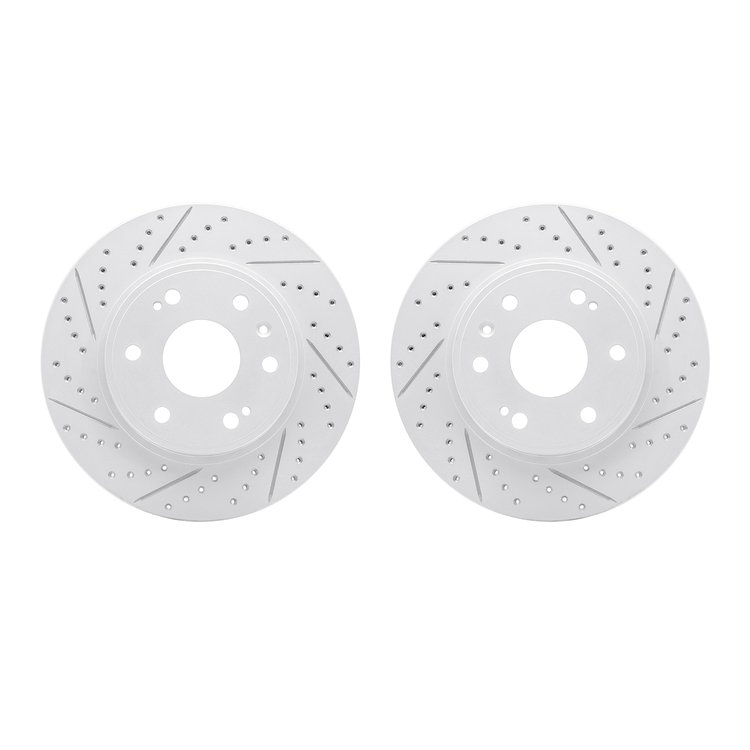 2002-48028 Geoperformance Drilled/Slotted Brake Rotors, 2009-2020 GM, Position: Front