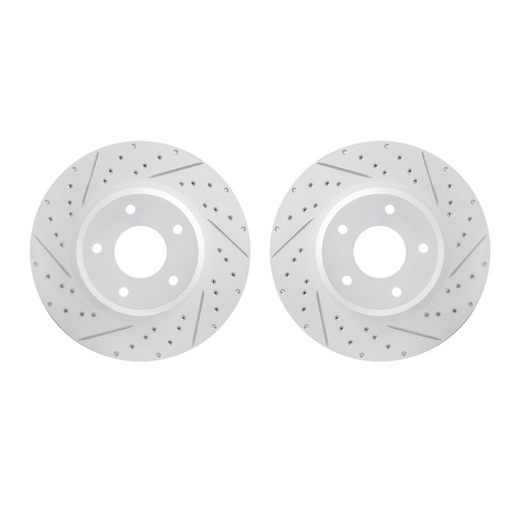 2002-52007 Geoperformance Drilled/Slotted Brake Rotors, 2005-2006 GM, Position: Front