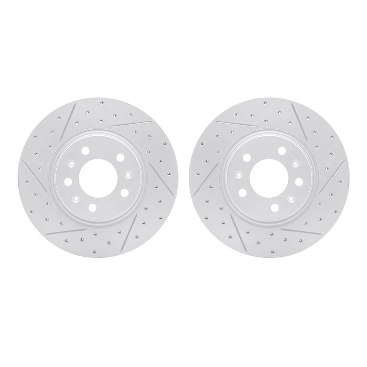 2002-53002 Geoperformance Drilled/Slotted Brake Rotors, 2006-2010 GM, Position: Front