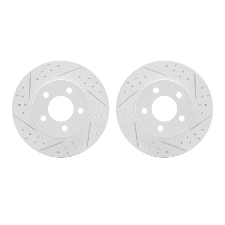 2002-54040 Geoperformance Drilled/Slotted Brake Rotors, 1995-2002 Ford/Lincoln/Mercury/Mazda, Position: Front