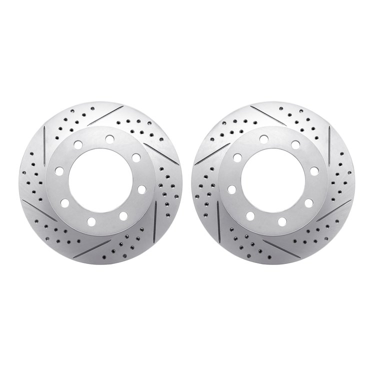 2002-54066 Geoperformance Drilled/Slotted Brake Rotors, 2005-2012 Ford/Lincoln/Mercury/Mazda, Position: Front