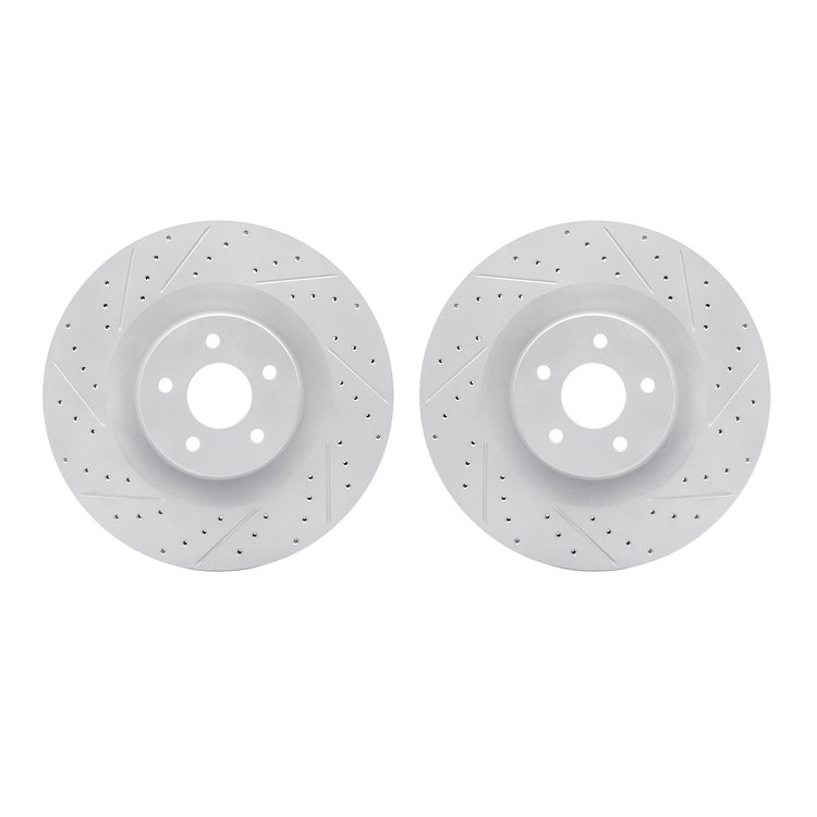 2002-54085 Geoperformance Drilled/Slotted Brake Rotors, 2016-2018 Ford/Lincoln/Mercury/Mazda, Position: Front