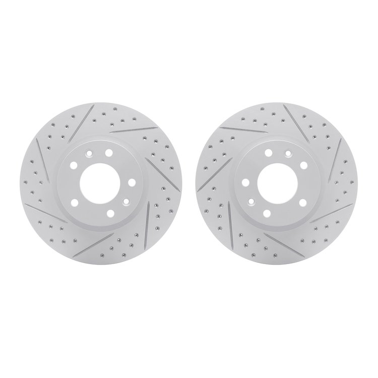 2002-54087 Geoperformance Drilled/Slotted Brake Rotors, 2006-2013 Ford/Lincoln/Mercury/Mazda, Position: Front