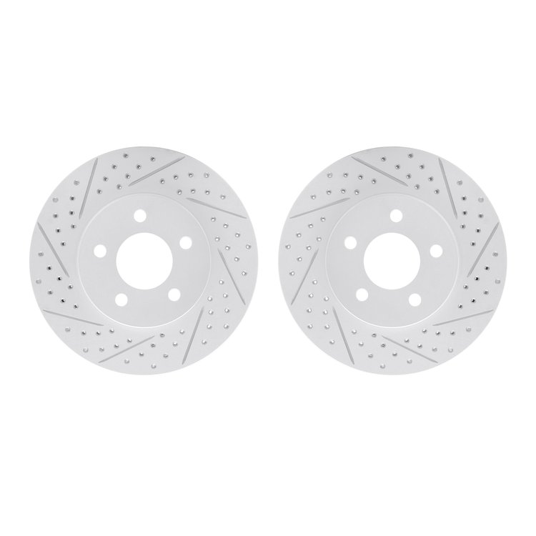 2002-54094 Geoperformance Drilled/Slotted Brake Rotors, 2005-2010 Ford/Lincoln/Mercury/Mazda, Position: Front