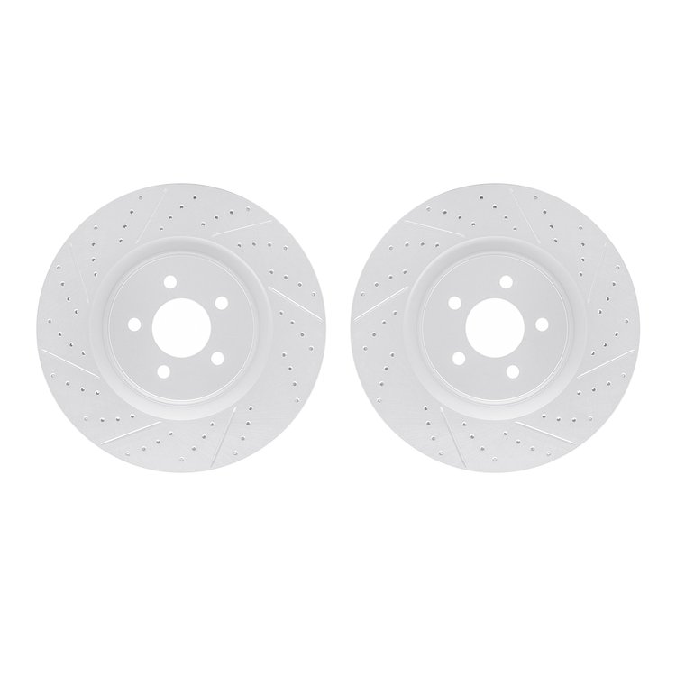 2002-54096 Geoperformance Drilled/Slotted Brake Rotors, 2007-2014 Ford/Lincoln/Mercury/Mazda, Position: Front