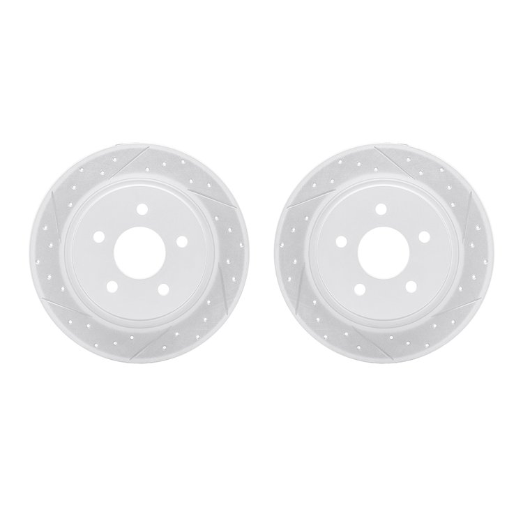 2002-54118 Geoperformance Drilled/Slotted Brake Rotors, 2013-2018 Ford/Lincoln/Mercury/Mazda, Position: Rear