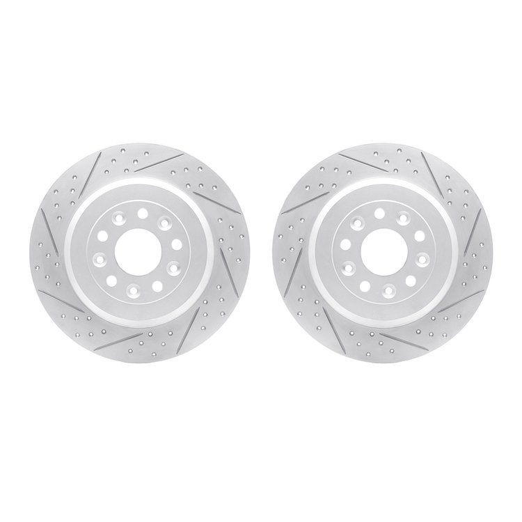 2002-54130 Geoperformance Drilled/Slotted Brake Rotors, 2005-2019 Ford/Lincoln/Mercury/Mazda, Position: Rear