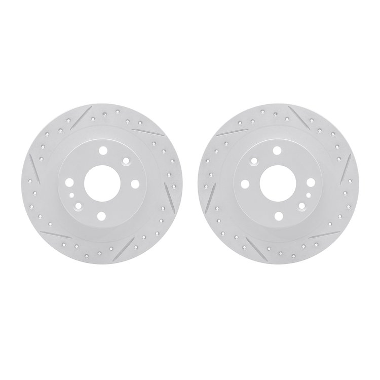 2002-54134 Geoperformance Drilled/Slotted Brake Rotors, 1990-2003 Ford/Lincoln/Mercury/Mazda, Position: Rear