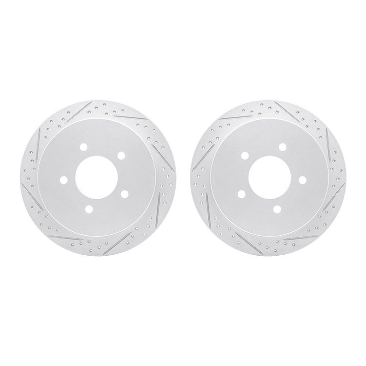 2002-54136 Geoperformance Drilled/Slotted Brake Rotors, 1997-2004 Ford/Lincoln/Mercury/Mazda, Position: Rear