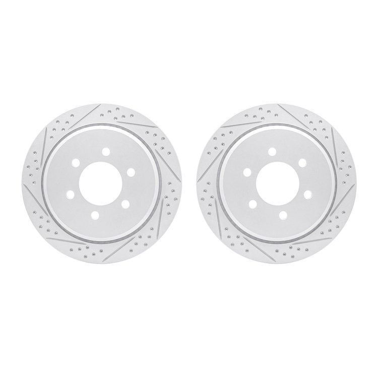 2002-54137 Geoperformance Drilled/Slotted Brake Rotors, 2002-2006 Ford/Lincoln/Mercury/Mazda, Position: Rear