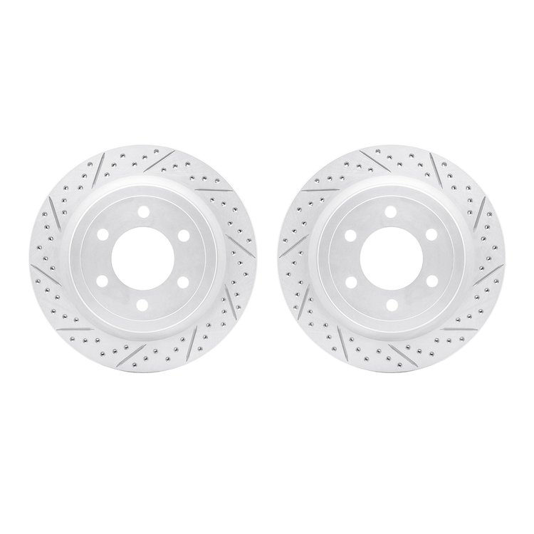 2002-54139 Geoperformance Drilled/Slotted Brake Rotors, 2018-2021 Ford/Lincoln/Mercury/Mazda, Position: Rear