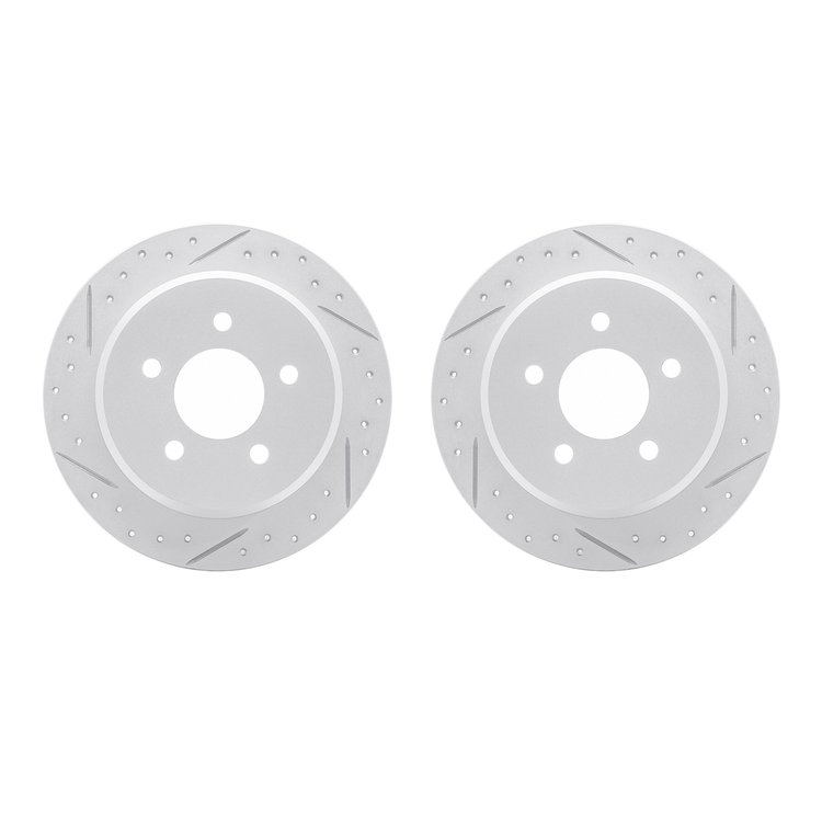 2002-54140 Geoperformance Drilled/Slotted Brake Rotors, 1995-2002 Ford/Lincoln/Mercury/Mazda, Position: Rear