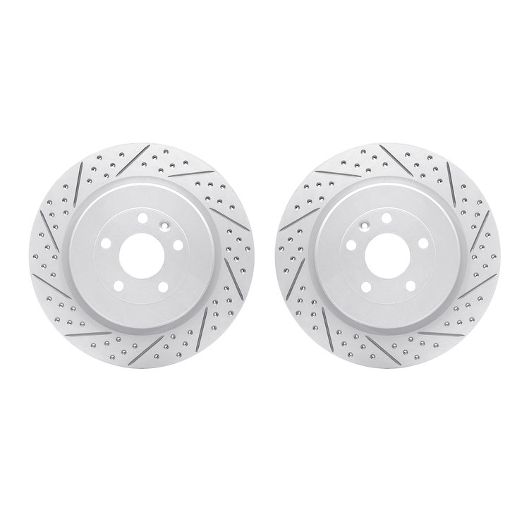 2002-54143 Geoperformance Drilled/Slotted Brake Rotors, 2013-2019 Ford/Lincoln/Mercury/Mazda, Position: Rear