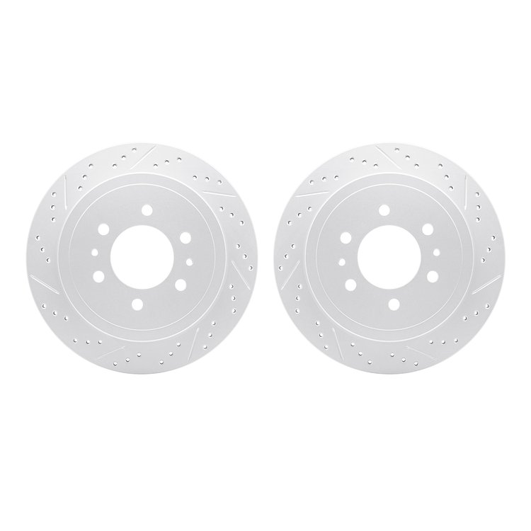 2002-54146 Geoperformance Drilled/Slotted Brake Rotors, 2004-2011 Ford/Lincoln/Mercury/Mazda, Position: Rear