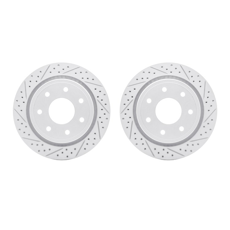 2002-54149 Geoperformance Drilled/Slotted Brake Rotors, 2012-2014 Ford/Lincoln/Mercury/Mazda, Position: Rear