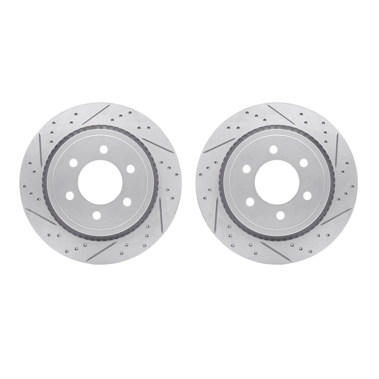 2002-54150 Geoperformance Drilled/Slotted Brake Rotors, 2015-2017 Ford/Lincoln/Mercury/Mazda, Position: Rear