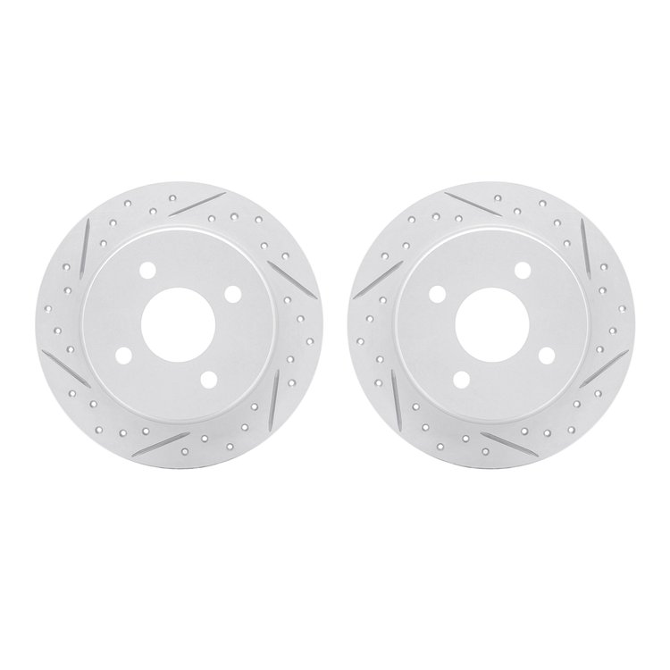 2002-54158 Geoperformance Drilled/Slotted Brake Rotors, 2001-2019 Ford/Lincoln/Mercury/Mazda, Position: Rear