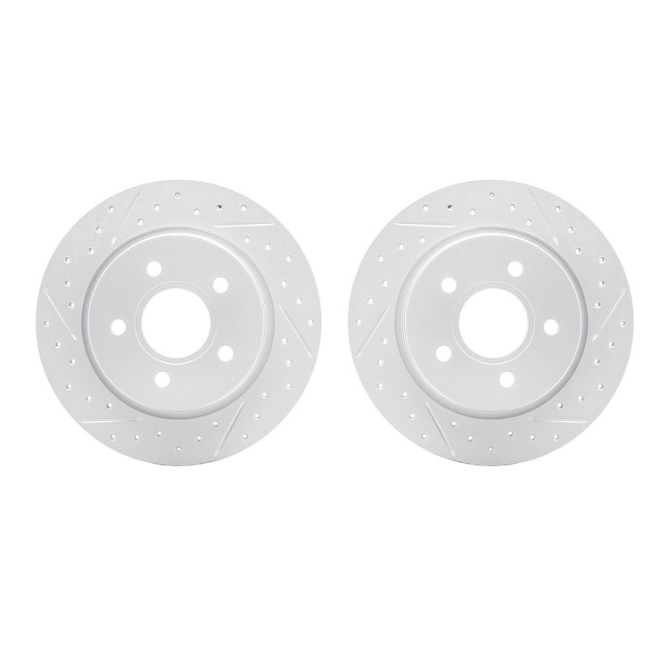 2002-54160 Geoperformance Drilled/Slotted Brake Rotors, 2012-2018 Ford/Lincoln/Mercury/Mazda, Position: Rear