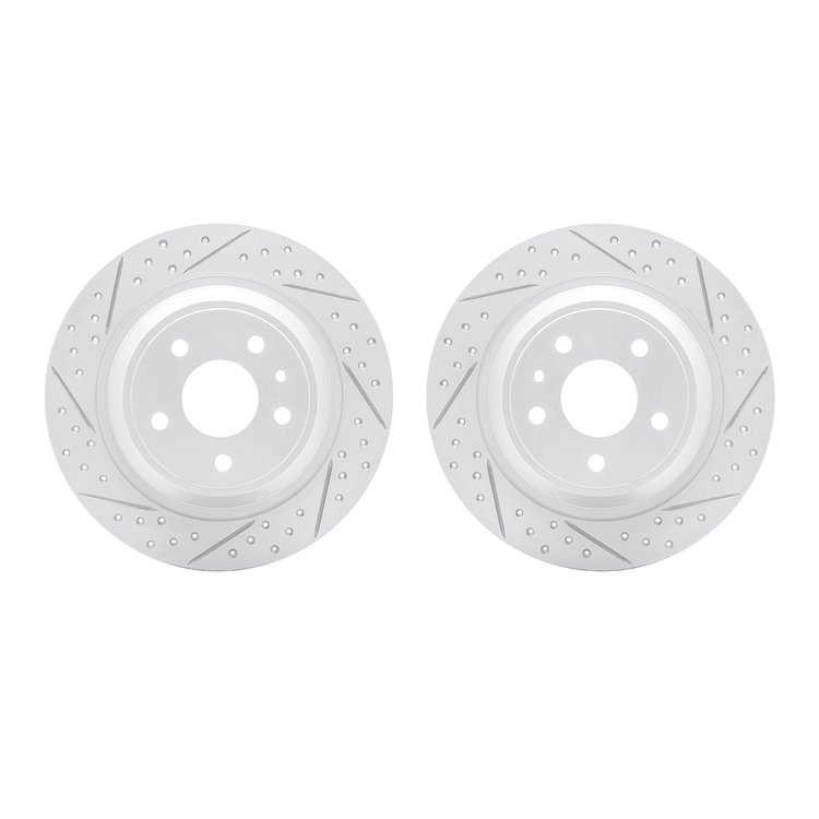 2002-54164 Geoperformance Drilled/Slotted Brake Rotors, 2013-2020 Ford/Lincoln/Mercury/Mazda, Position: Rear
