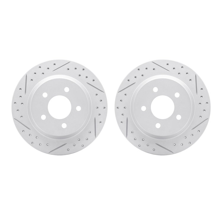2002-54166 Geoperformance Drilled/Slotted Brake Rotors, 1994-2004 Ford/Lincoln/Mercury/Mazda, Position: Rear