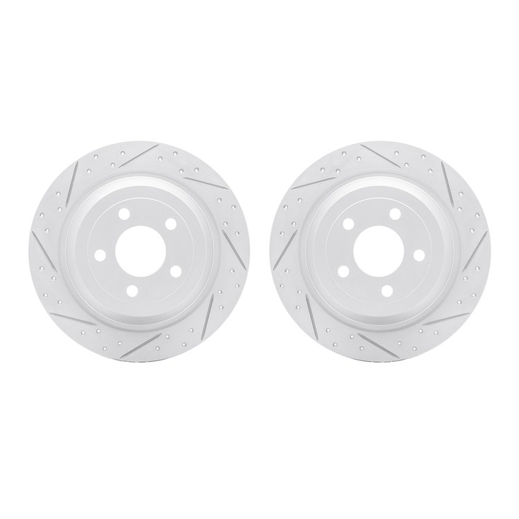 2002-54169 Geoperformance Drilled/Slotted Brake Rotors, Fits Select Ford/Lincoln/Mercury/Mazda, Position: Rear