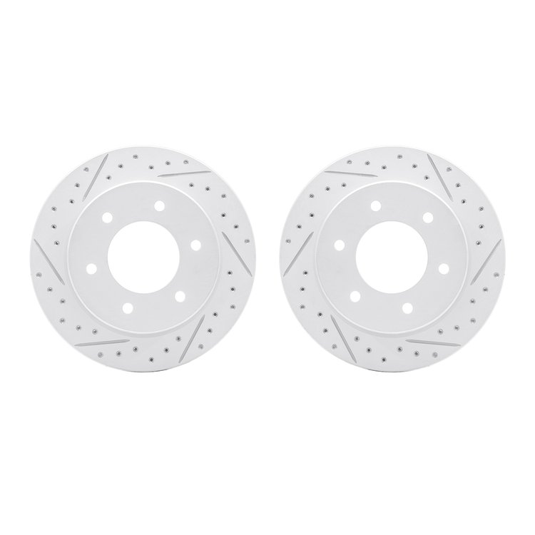 2002-54172 Geoperformance Drilled/Slotted Brake Rotors, Fits Select Ford/Lincoln/Mercury/Mazda, Position: Rear