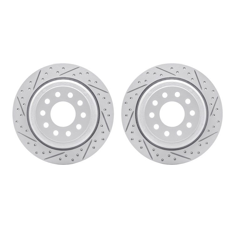 2002-55006 Geoperformance Drilled/Slotted Brake Rotors, 2003-2011 Ford/Lincoln/Mercury/Mazda, Position: Rear