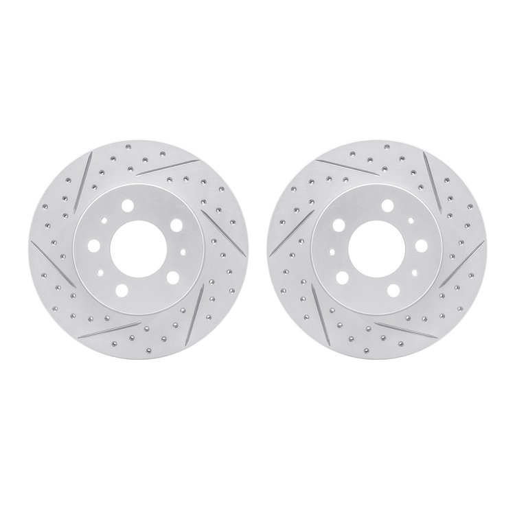 2002-56000 Geoperformance Drilled/Slotted Brake Rotors, 1995-1997 Ford/Lincoln/Mercury/Mazda, Position: Front
