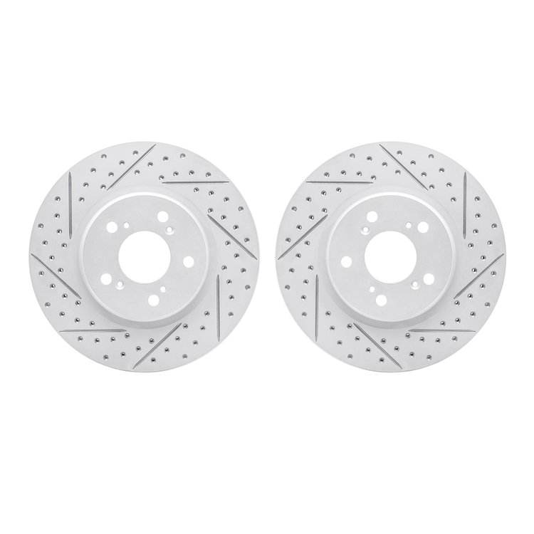 2002-58007 Geoperformance Drilled/Slotted Brake Rotors, 2005-2012 Acura/Honda, Position: Front