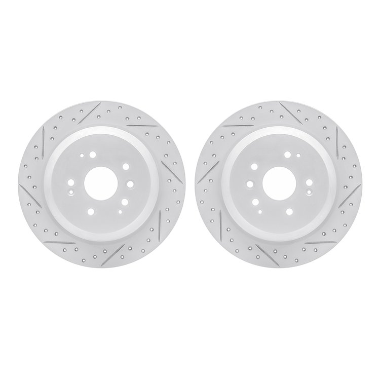 2002-58011 Geoperformance Drilled/Slotted Brake Rotors, 2014-2016 Acura/Honda, Position: Rear