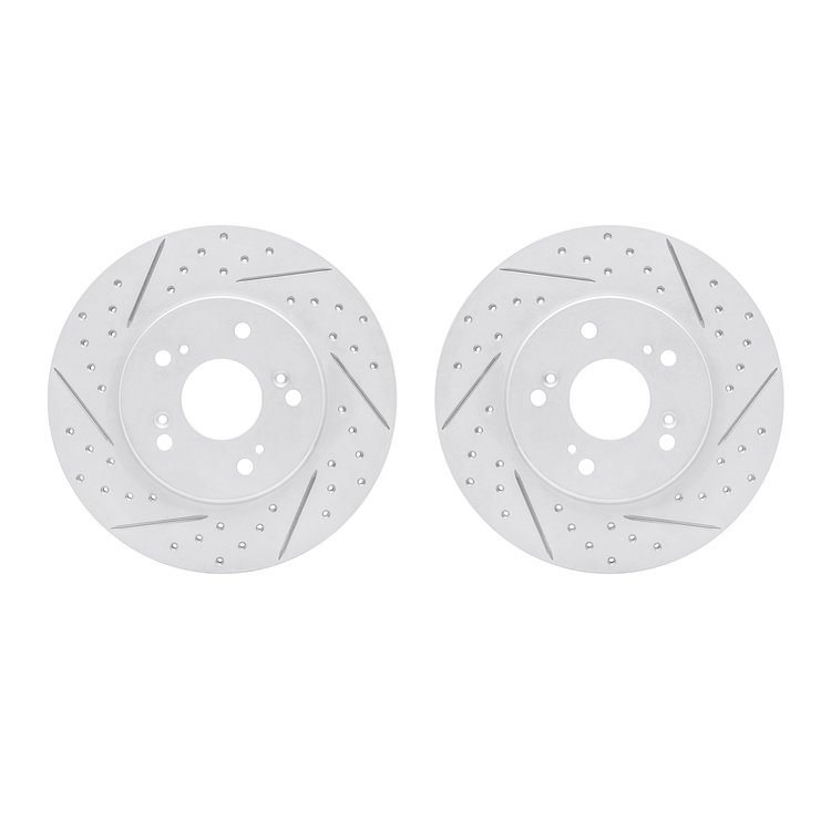 2002-58013 Geoperformance Drilled/Slotted Brake Rotors, 1991-1996 Acura/Honda, Position: Rear