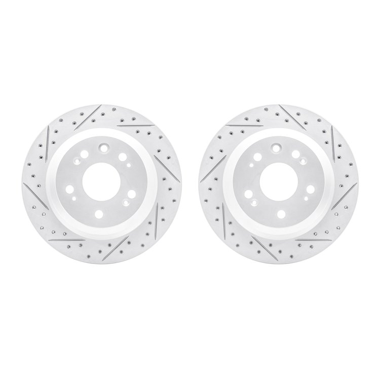 2002-58015 Geoperformance Drilled/Slotted Brake Rotors, 2005-2012 Acura/Honda, Position: Rear