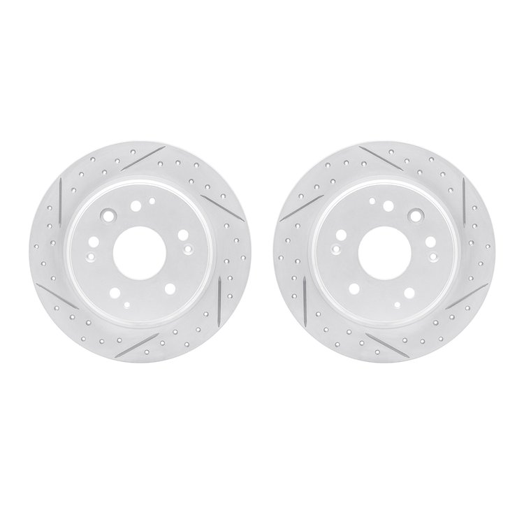 2002-58017 Geoperformance Drilled/Slotted Brake Rotors, 1999-2003 Acura/Honda, Position: Rear