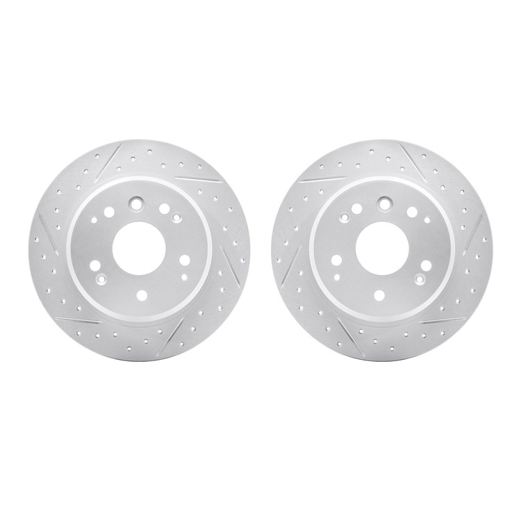 2002-58018 Geoperformance Drilled/Slotted Brake Rotors, 2003-2011 Acura/Honda, Position: Rear