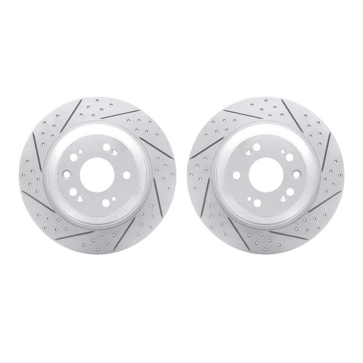 2002-58019 Geoperformance Drilled/Slotted Brake Rotors, 2009-2014 Acura/Honda, Position: Rear