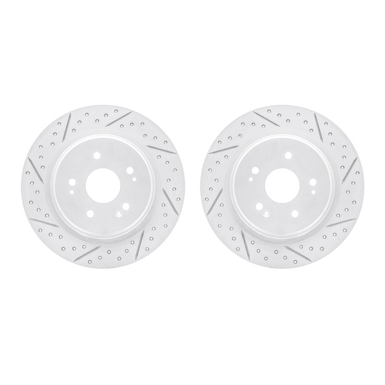 2002-58020 Geoperformance Drilled/Slotted Brake Rotors, Fits Select Acura/Honda, Position: Rear