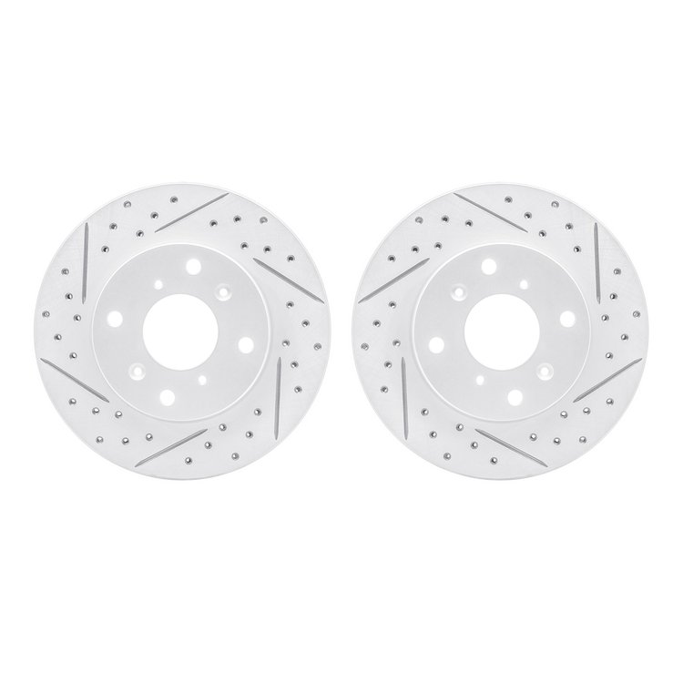 2002-59001 Geoperformance Drilled/Slotted Brake Rotors, 1998-2002 Acura/Honda, Position: Front