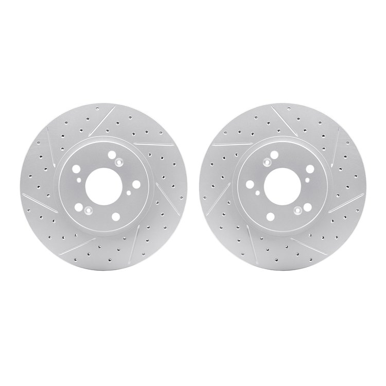 2002-59002 Geoperformance Drilled/Slotted Brake Rotors, 1999-2014 Acura/Honda, Position: Front
