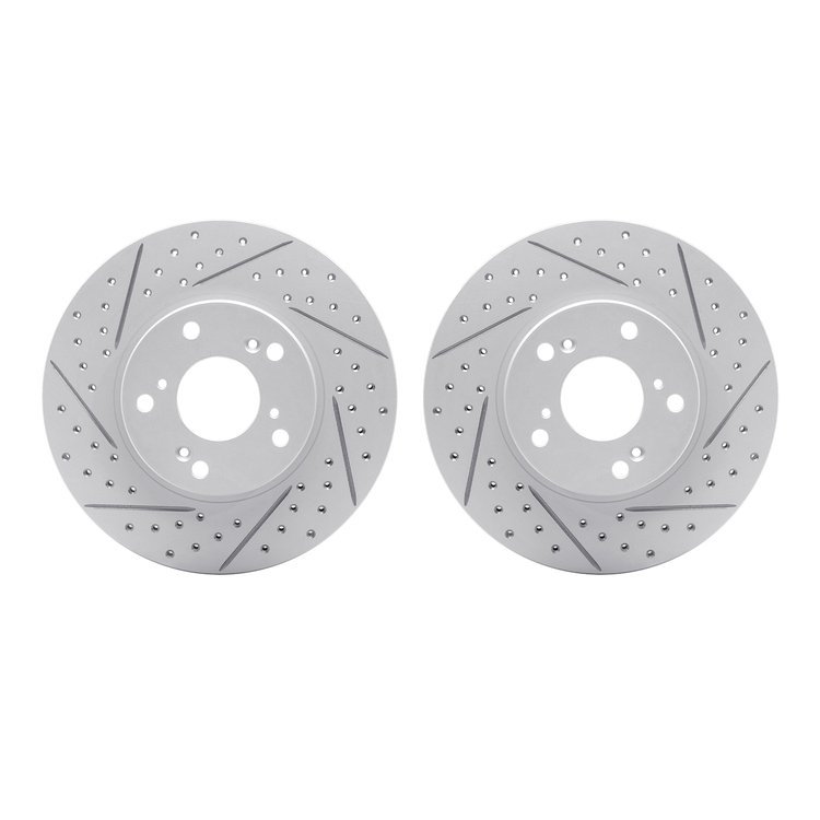 2002-59003 Geoperformance Drilled/Slotted Brake Rotors, 1998-2021 Acura/Honda, Position: Front